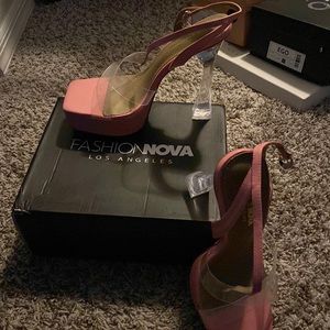 PINK PLATFORM HEELS